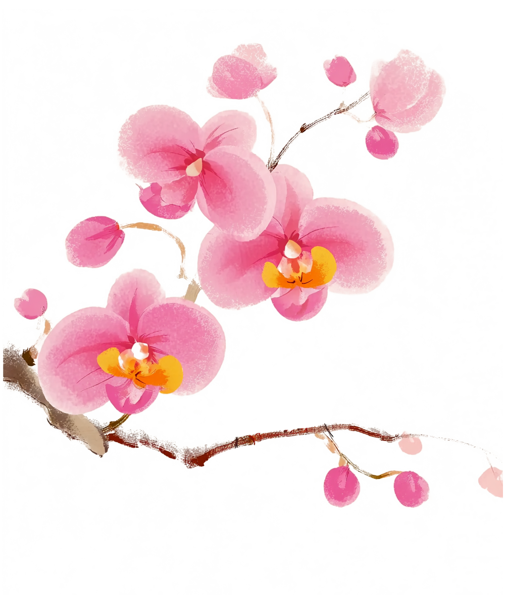 桃花唯美插图