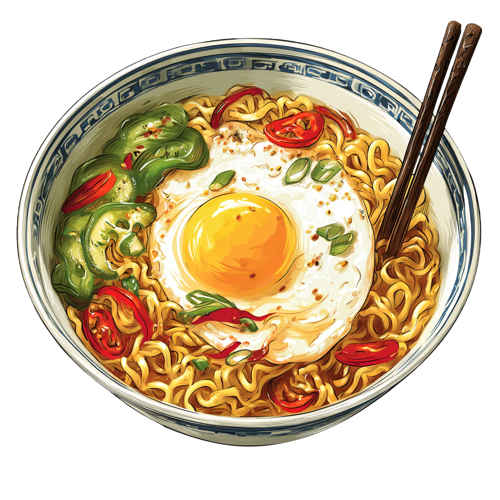 卡通午餐拉面素材