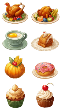 卡通午餐创意插图