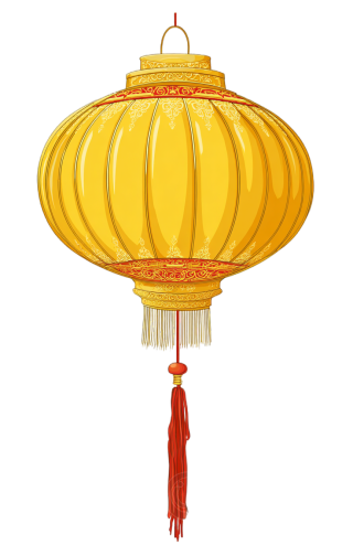 中元节黄色灯笼插图