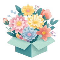 教师节鲜花花束商用插画