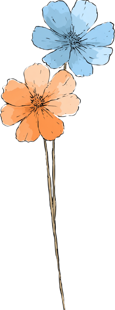 教师节简约花朵插画