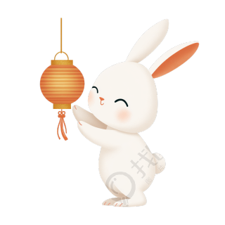 中秋节可爱兔子插画