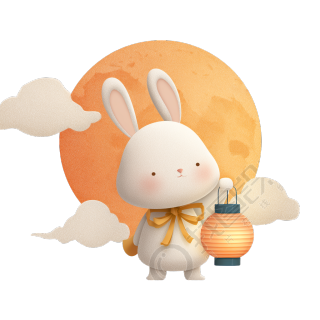 中秋节可爱兔子元素