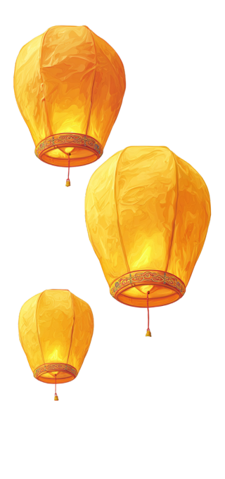 中秋节孔明灯插图