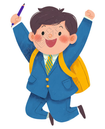快乐学生校服男孩PNG素材