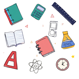 开学季学习用品插画