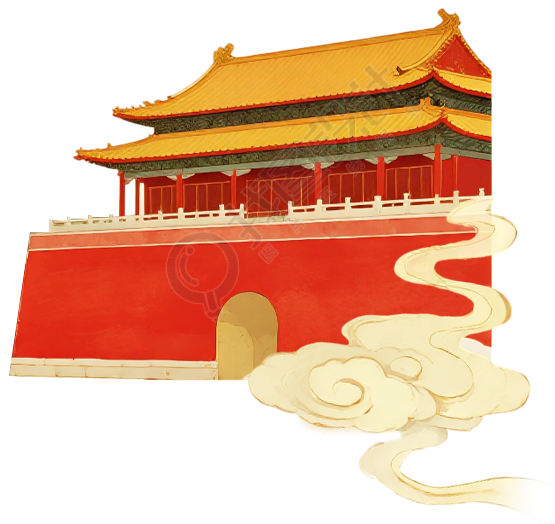 天安门祥云PNG素材