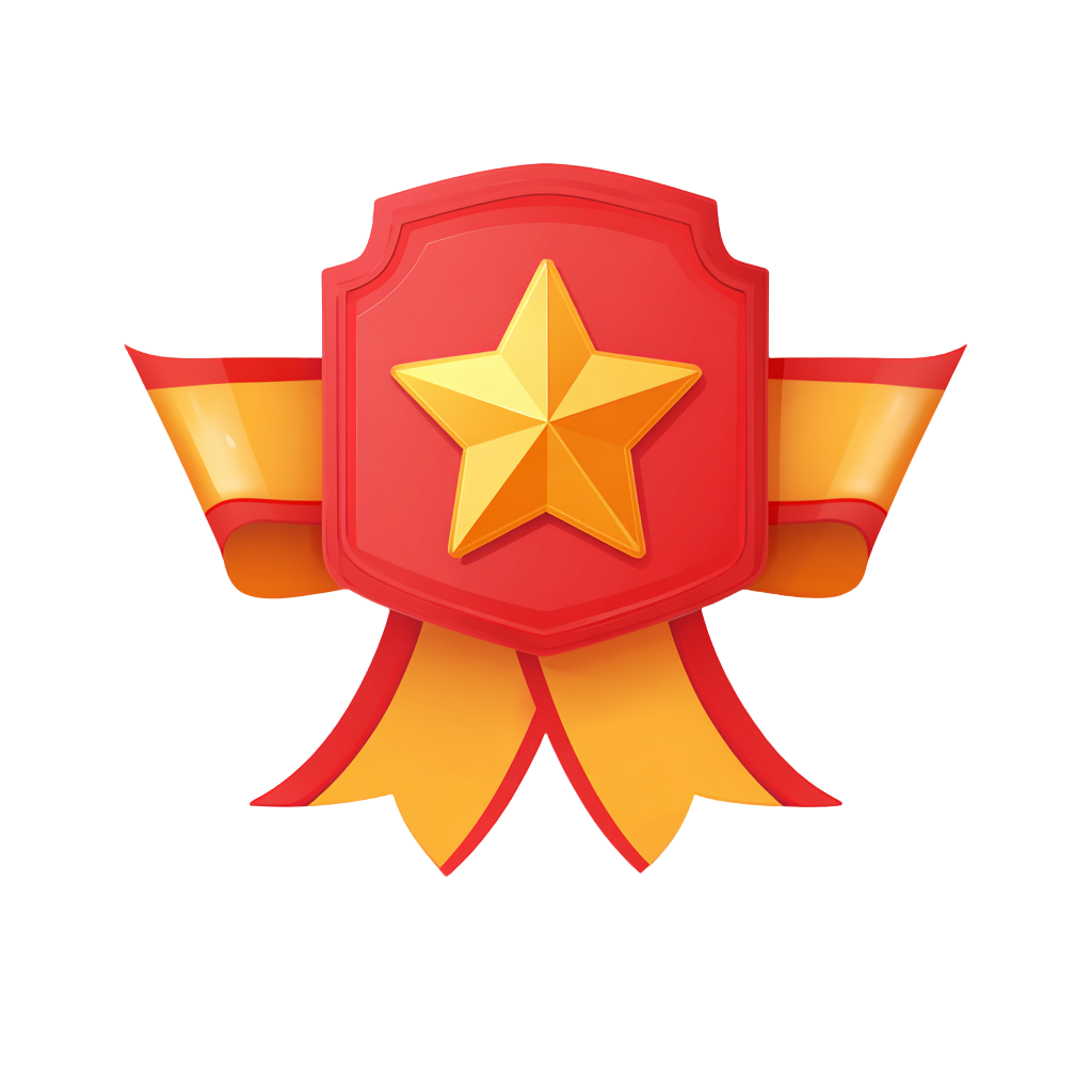 红丝带金星扁平插画