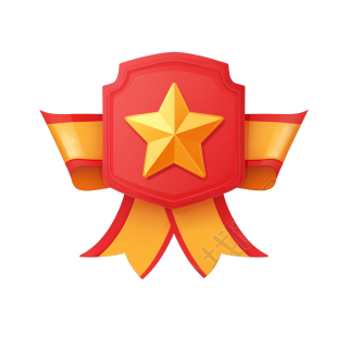 红丝带金星扁平插画