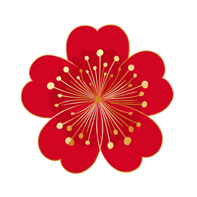 红色花朵创意设计元素