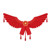 红丝带金星流苏插图