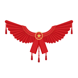 红丝带金星流苏插图