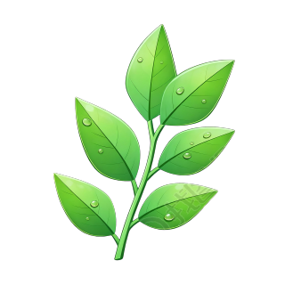清新嫩绿树叶元素