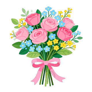 婚礼手捧花插画