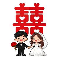红色囍字高清插图
