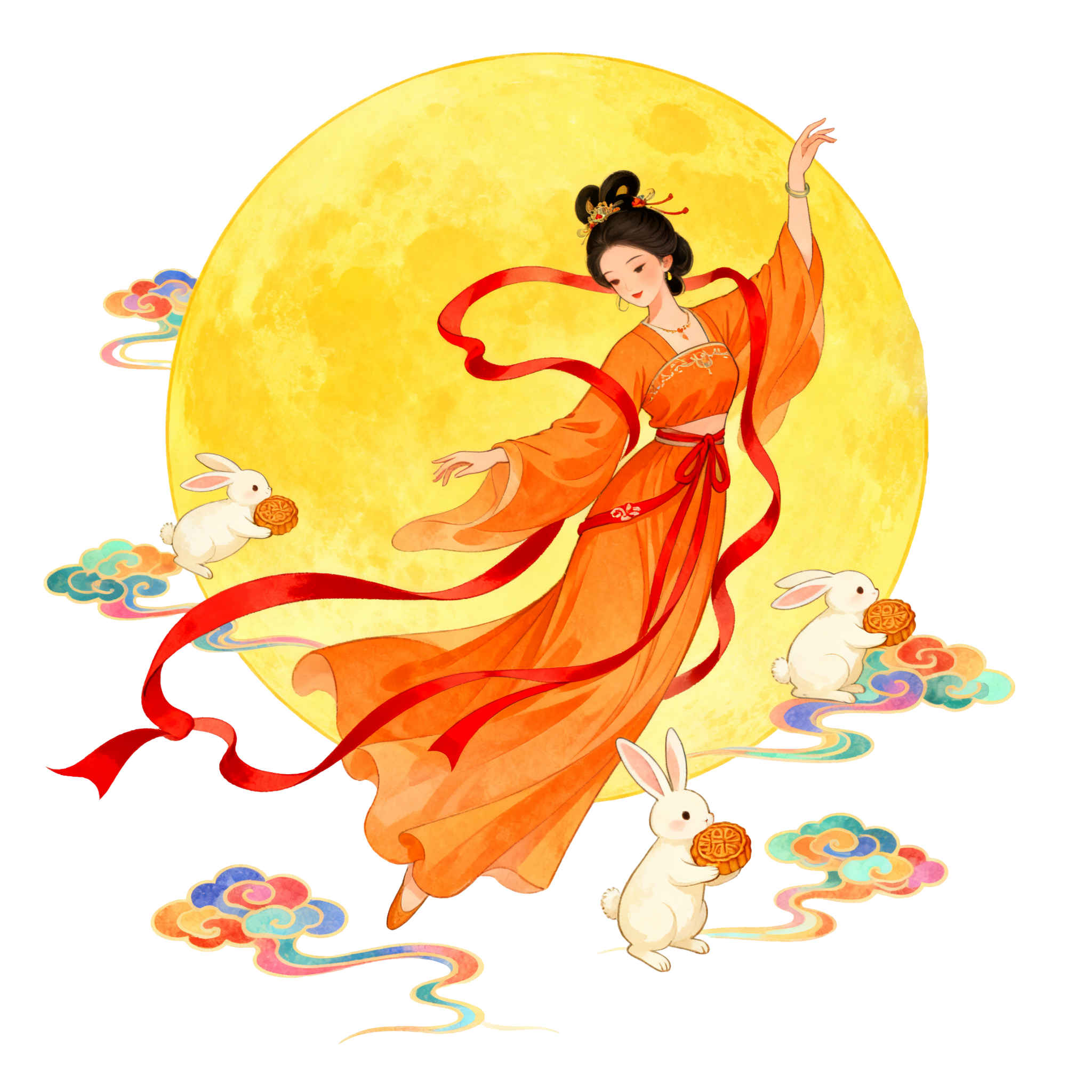 嫦娥中秋节主题插画