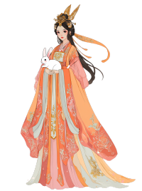 嫦娥玉兔商用插画