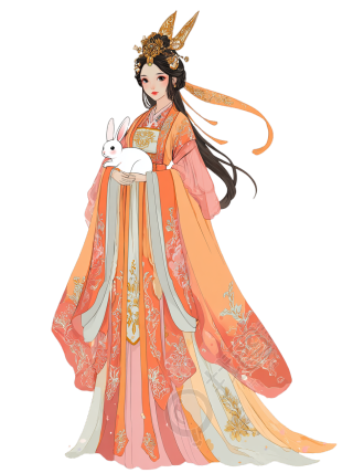 嫦娥玉兔商用插画