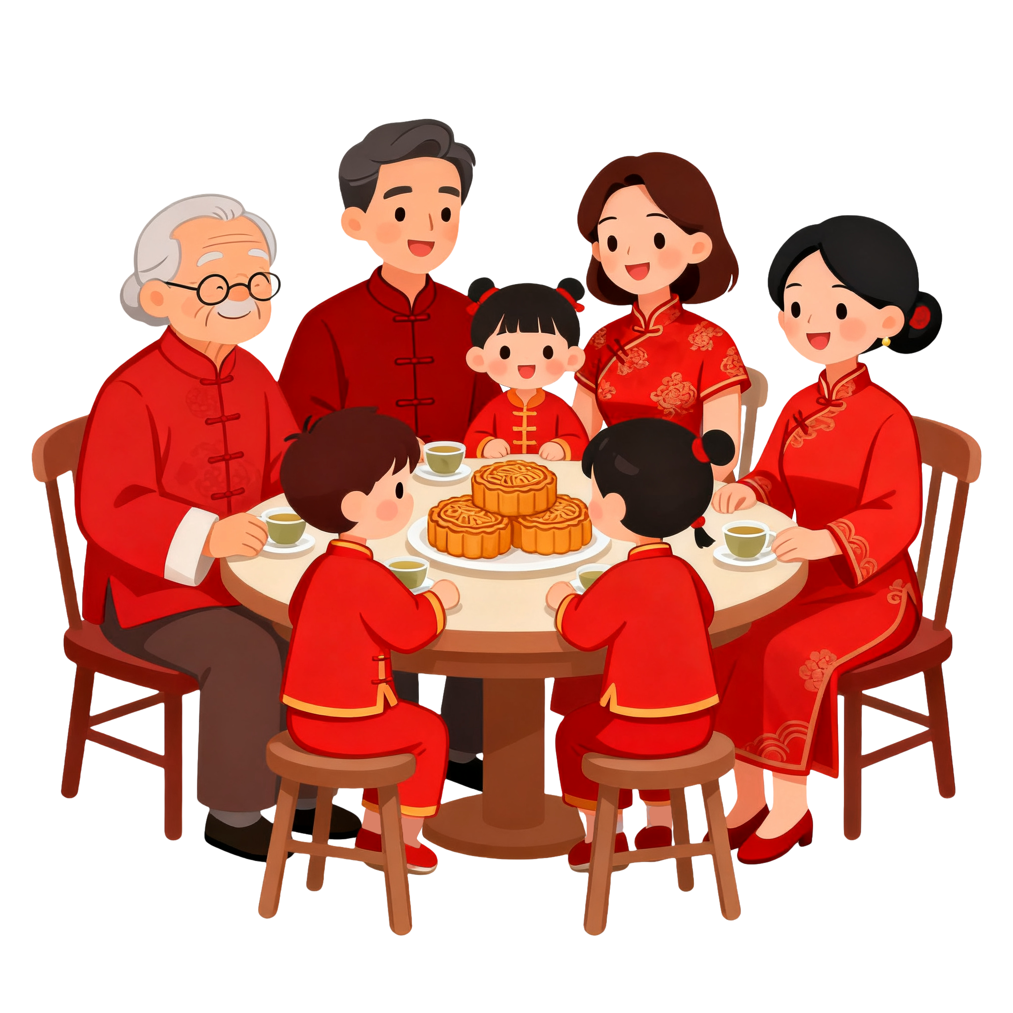 中秋家庭团聚插图