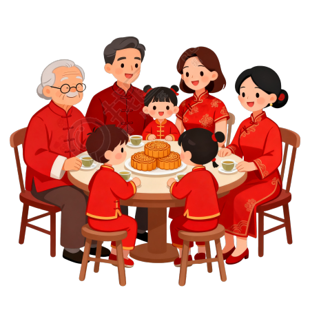 中秋家庭团聚插图