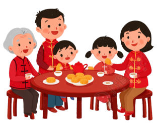 中秋节团圆赏月元素