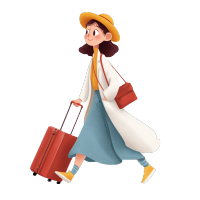 女孩国庆节旅行插图