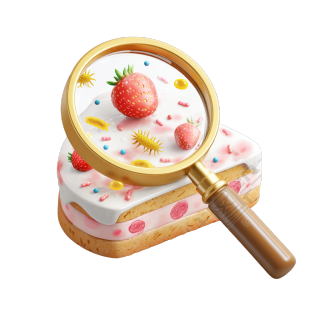 食品安全草莓蛋糕素材