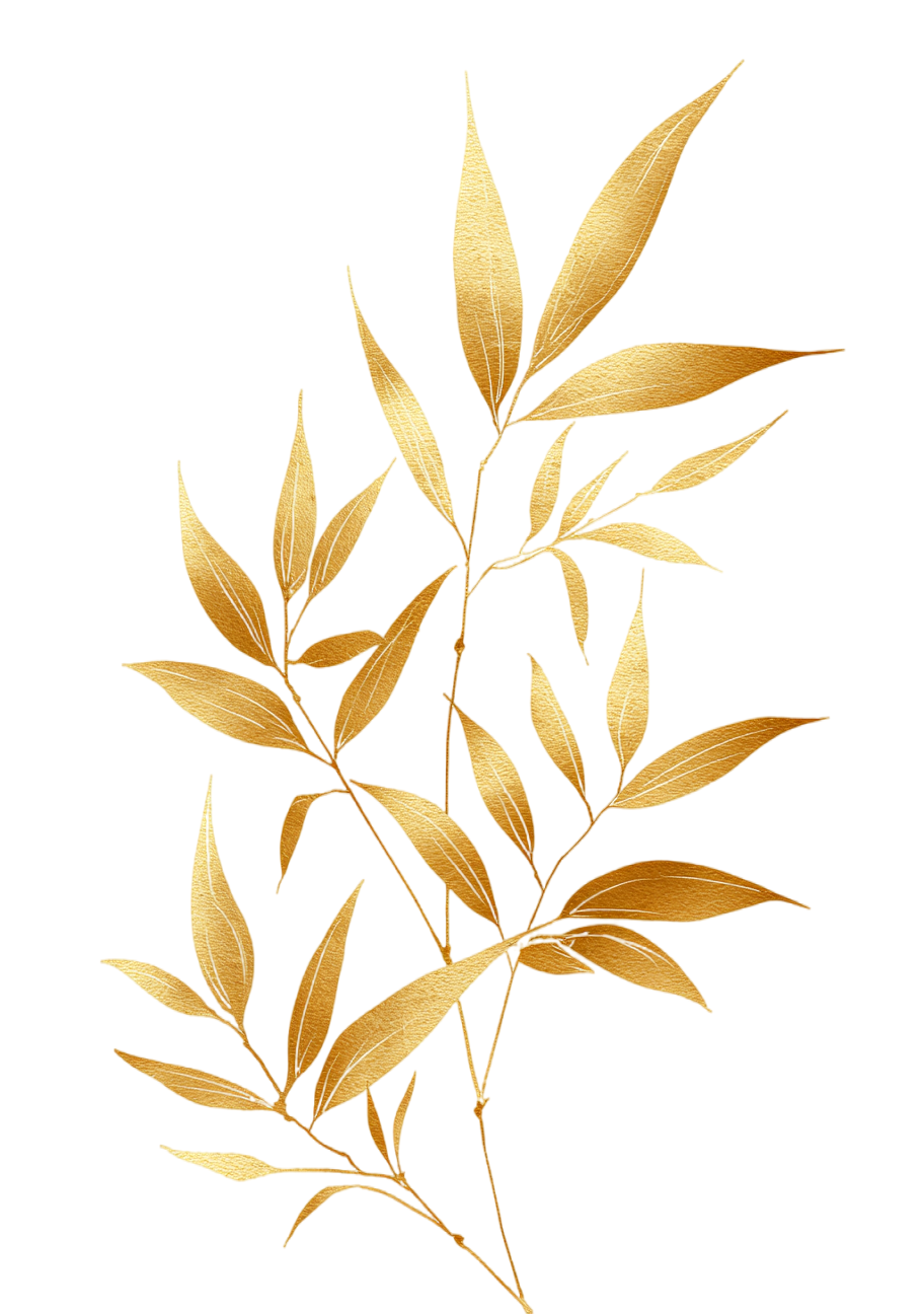 金箔质感竹叶插图