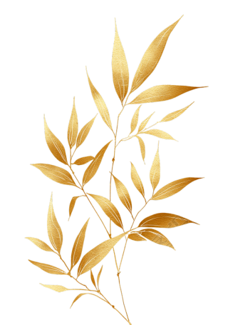 金箔质感竹叶插图
