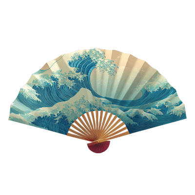 国风扇子文化传承插画