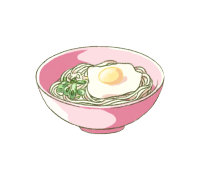 一碗凉面卡通插图
