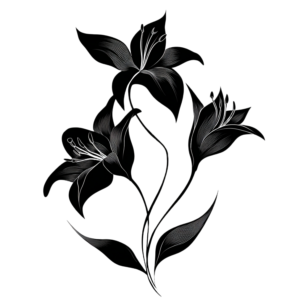 百合花矢量装饰元素