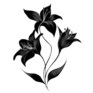 百合花矢量装饰元素
