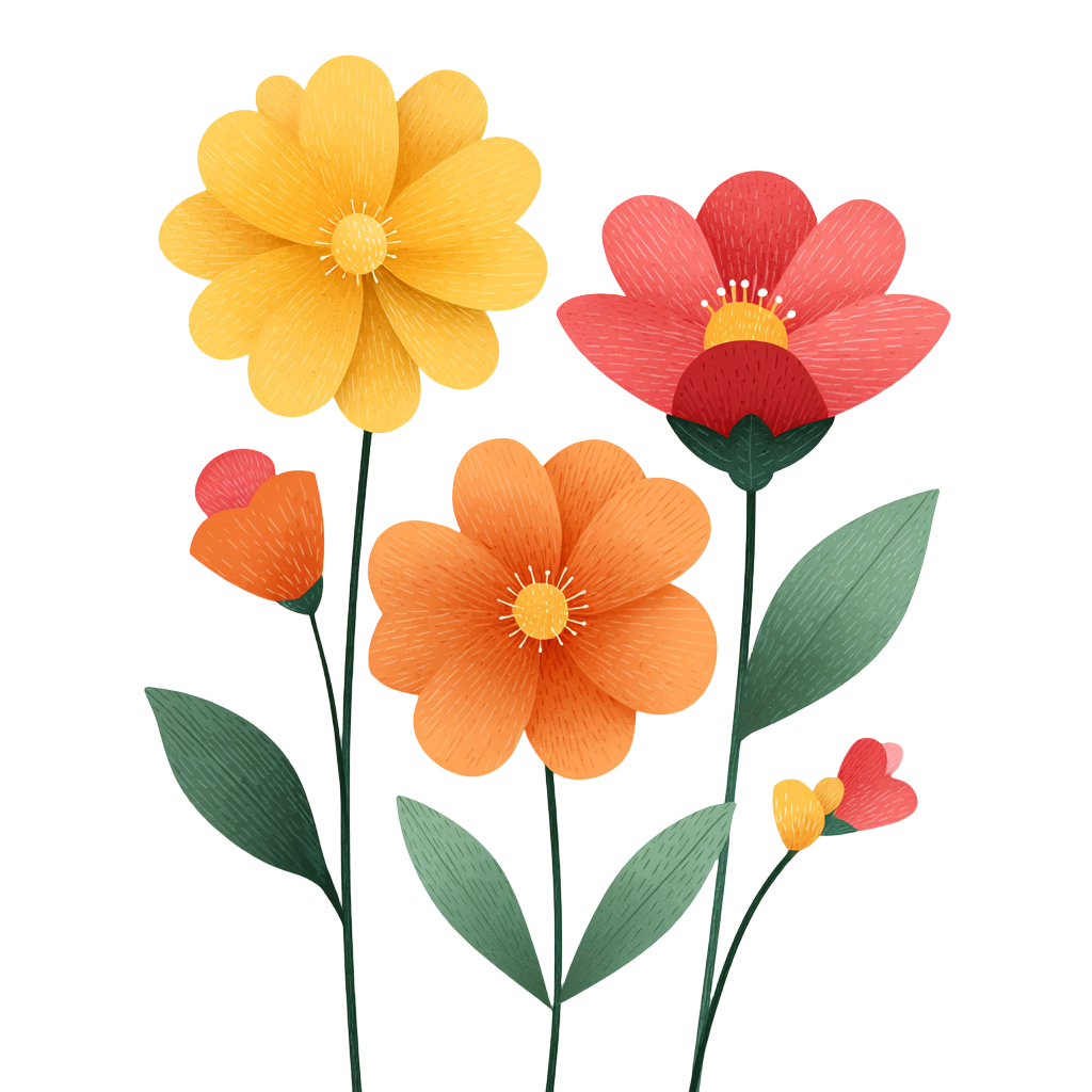 简约花朵装饰素材