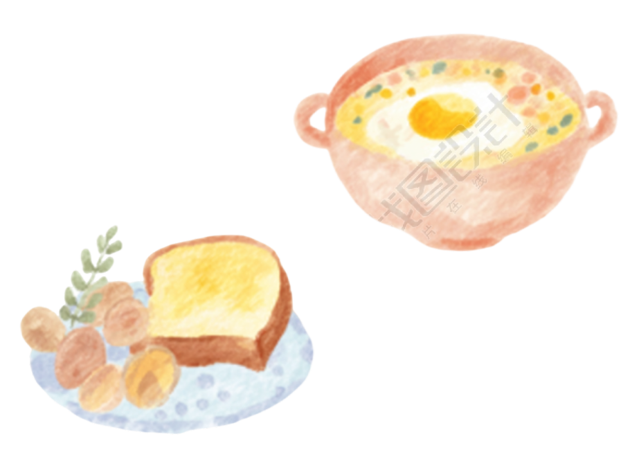 早餐煎蛋幼儿园食谱素材