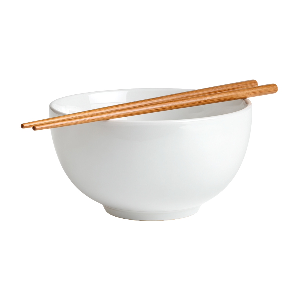 白色碗筷元素