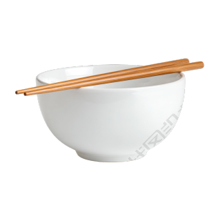 白色碗筷元素
