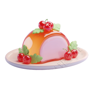 火腿卡通美食插画