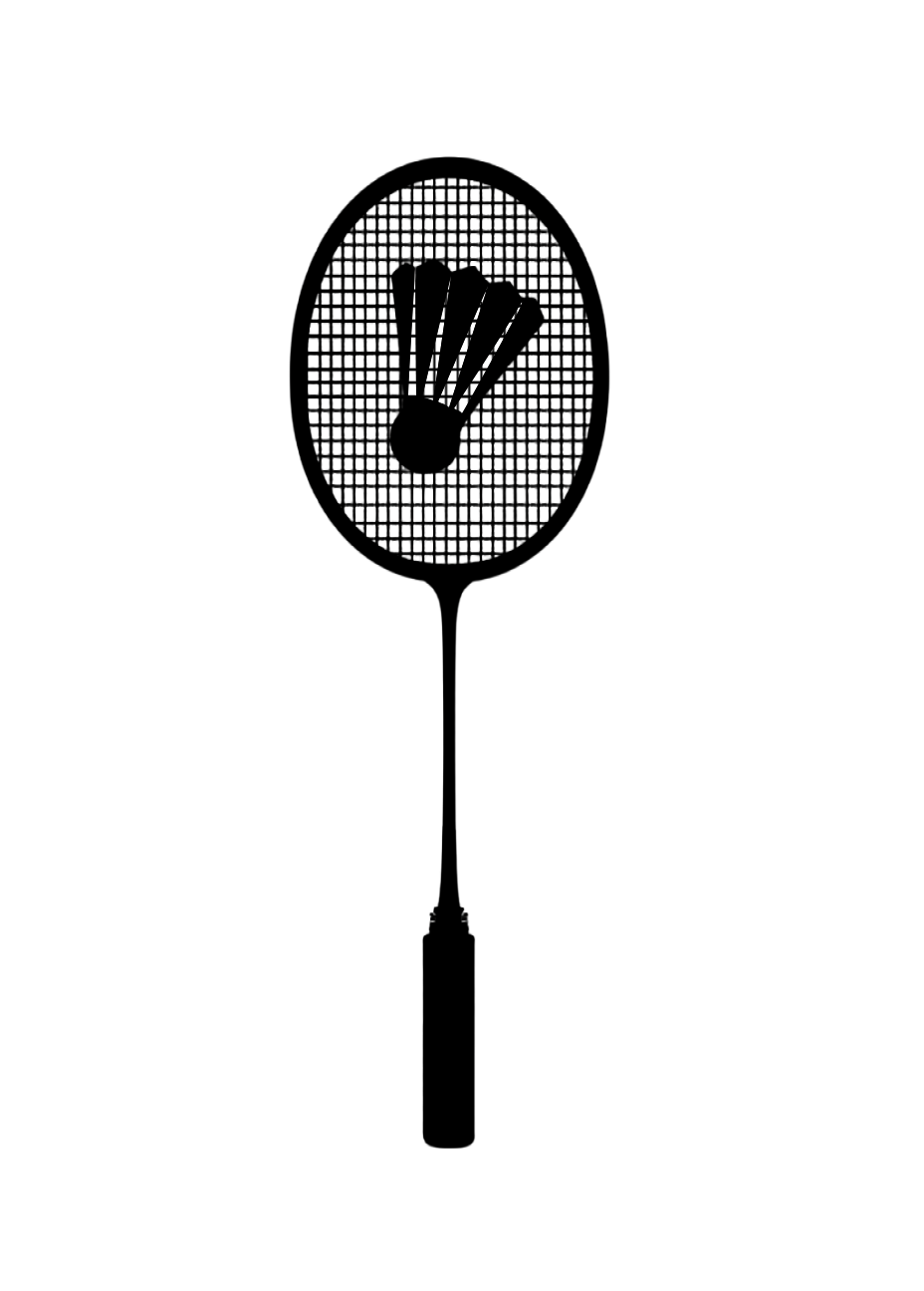 羽毛球拍矢量插画