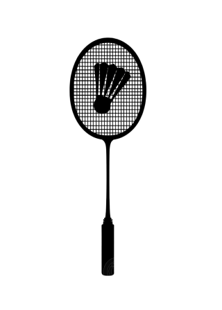 羽毛球拍矢量插画