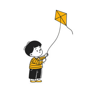 放风筝透明背景素材