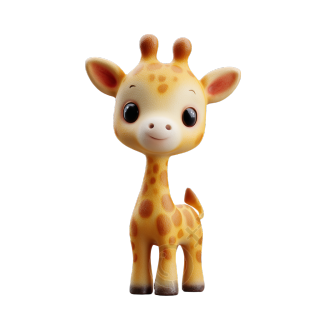 3D长颈鹿商用插画