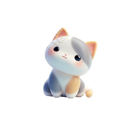 3D猫咪卡通元素