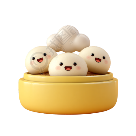 幼儿园早餐蒸包插画