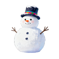 可爱雪人卡通插画