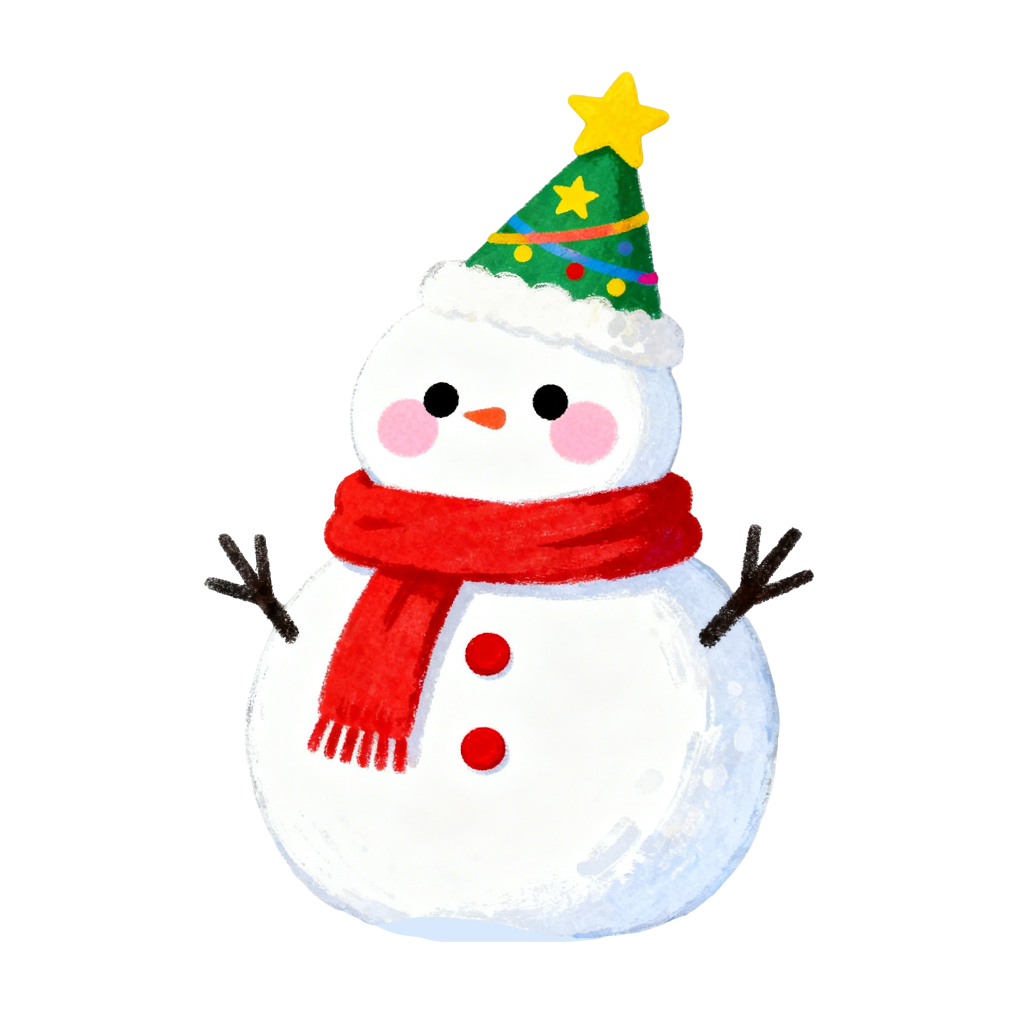 雪人透明背景插图