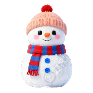 3D雪人透明背景素材