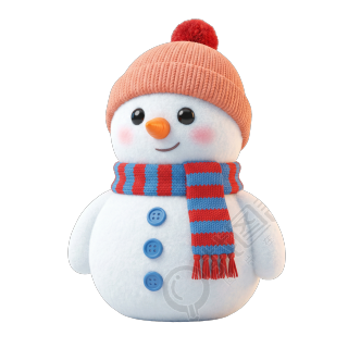 3D雪人透明背景元素
