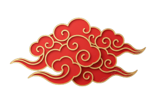 红色祥云唯美素材
